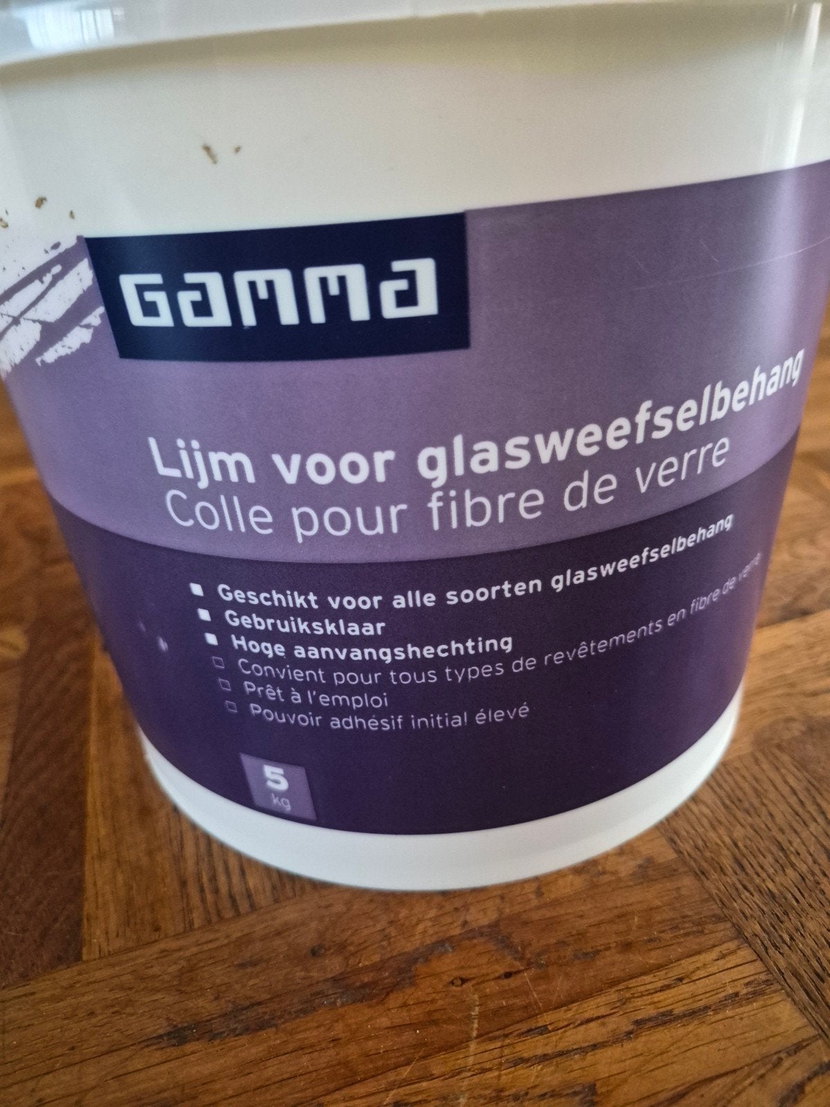 GAMMA glasweefsellbehang lijm 5 kg, 5 tot 10 liter, Ophalen, Nieuw, Wit