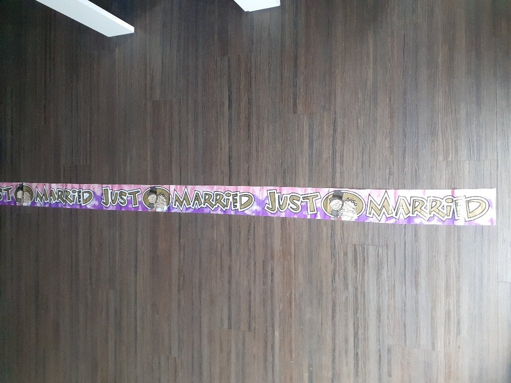 Just married slinger., Hobby en Vrije tijd, Ophalen of Verzenden, Versiering, Geboorte of Huwelijk