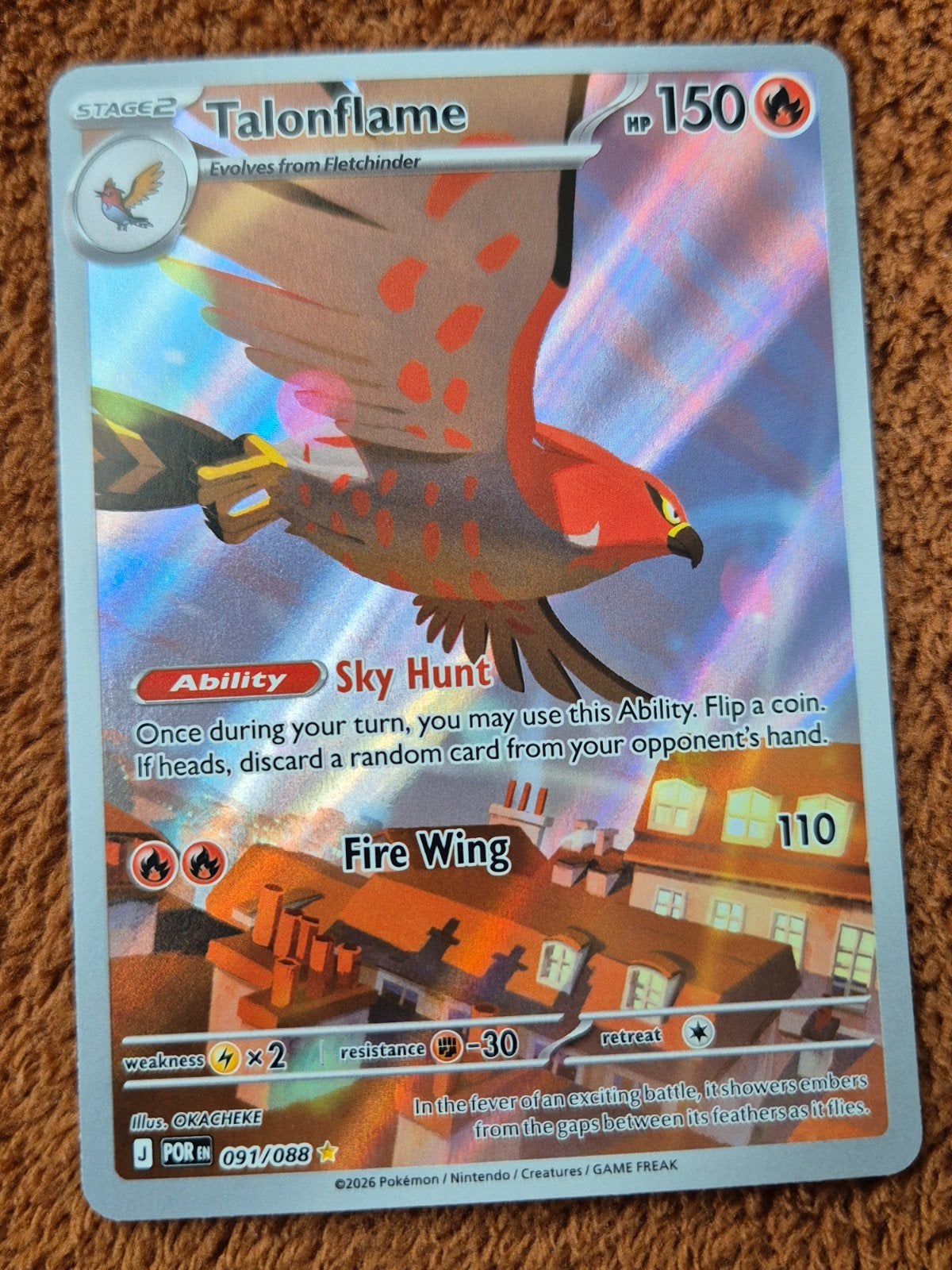 Talonflame - 091/088 - Perfect Order (POR 091) Pack Fresh NM, Ophalen of Verzenden, Nieuw