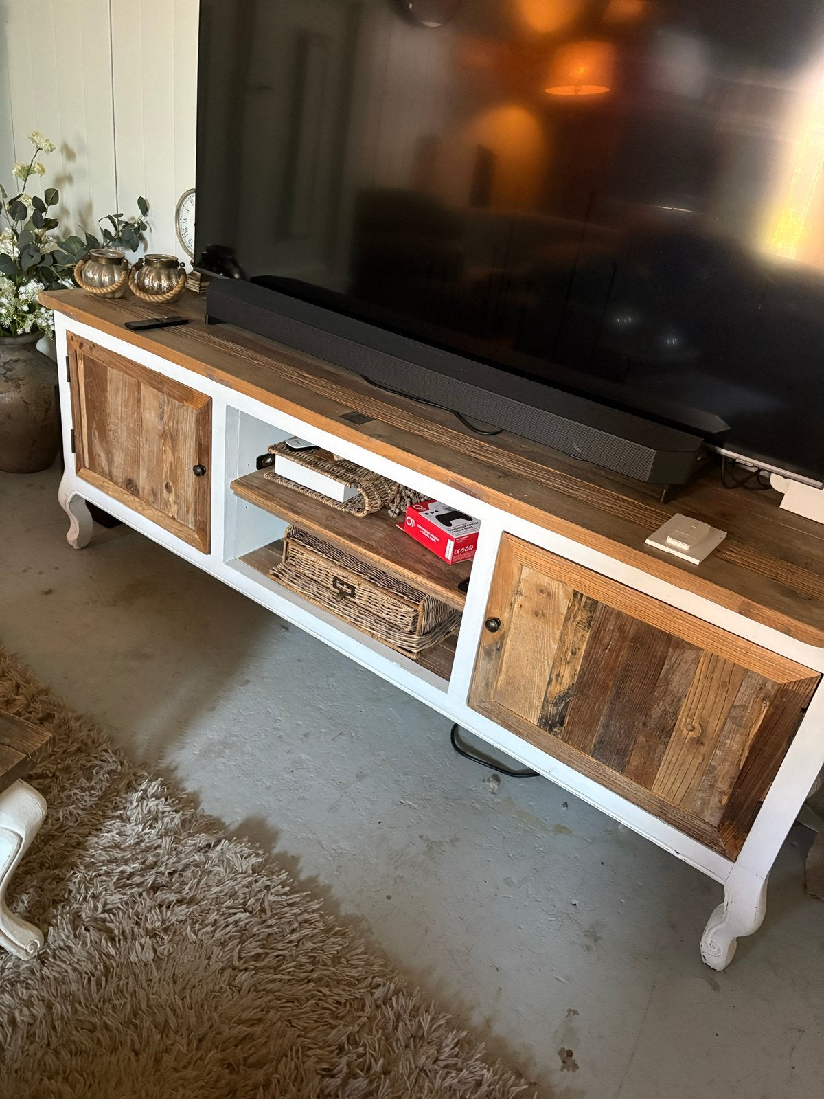 Rivièra Maison TV meubel, Ophalen, Gebruikt, 150 tot 200 cm, Minder dan 100 cm