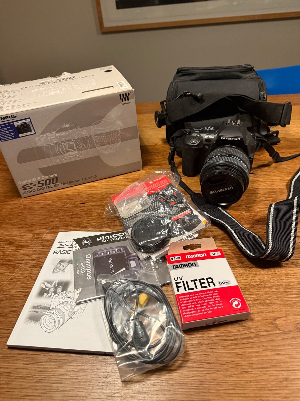Olympus E-500 Spiegelreflexcamera met accessoires, Gebruikt, Spiegelreflex, Olympus, 8 keer of meer