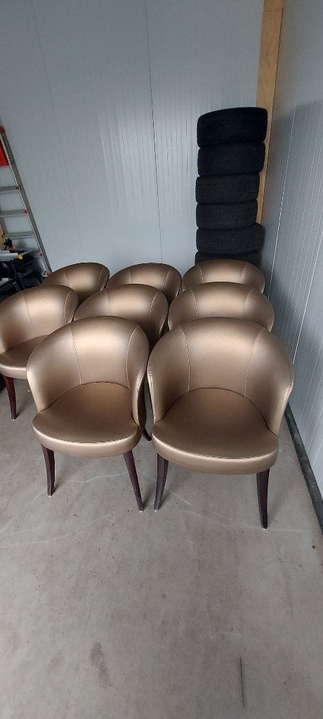 Luxe gouden/Bronze stoelen, Ophalen, Zo goed als nieuw, Overige kleuren, Vijf, Zes of meer stoelen