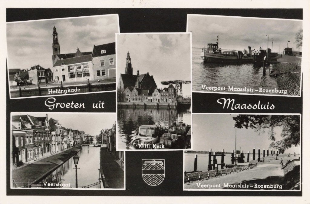Maassluis Veerpont Veerstraat Hellingkade L3382, Ophalen, 1940 tot 1960, Ongelopen, Zuid-Holland