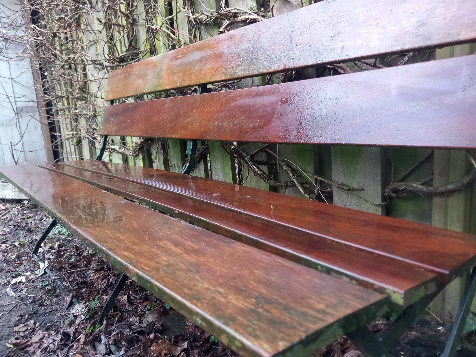bistro bank tuinbank, Tuin en Terras, Ophalen, Gebruikt, Hout