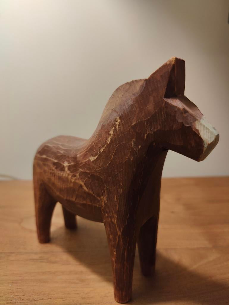 Dalarna paard, bruin, hand gesneden, Ophalen of Verzenden