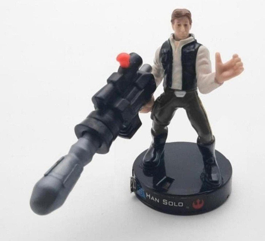 Star Wars Attacktix figuur Han Solo met "schietpijl" 2005, Verzamelen, Ophalen of Verzenden, Zo goed als nieuw, Actiefiguurtje