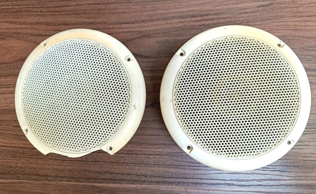 Set (waterdichte) boxen 2x80 Watt. Merk Sound Lab, Overige merken, Stereo speakers, Gebruikt, Ophalen of Verzenden
