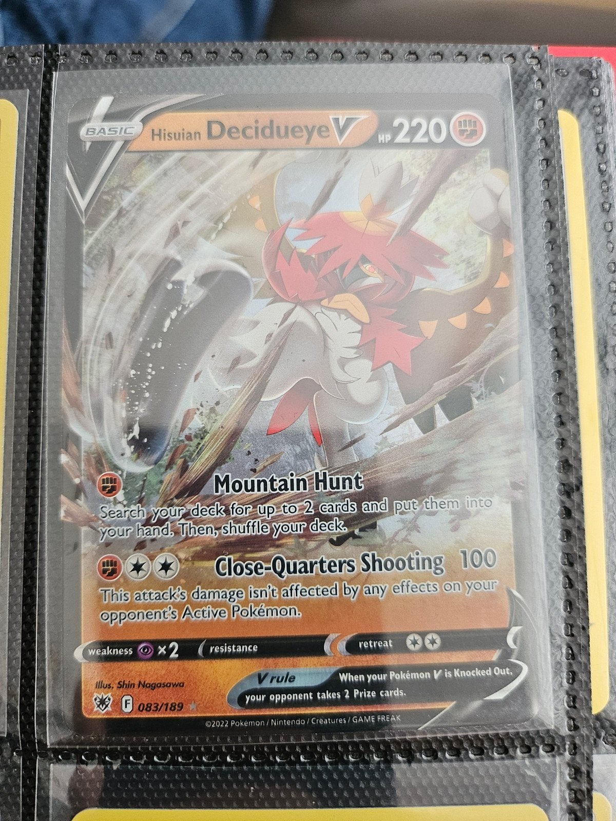 Pokemonkaart nr 83 hisuian decidueye, Ophalen of Verzenden, Zo goed als nieuw