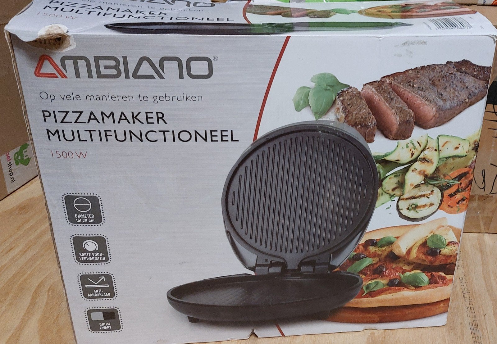 Pizza pan multifunctioneel elektrisch Ambiano, Ophalen of Verzenden, 4 t/m 7 personen