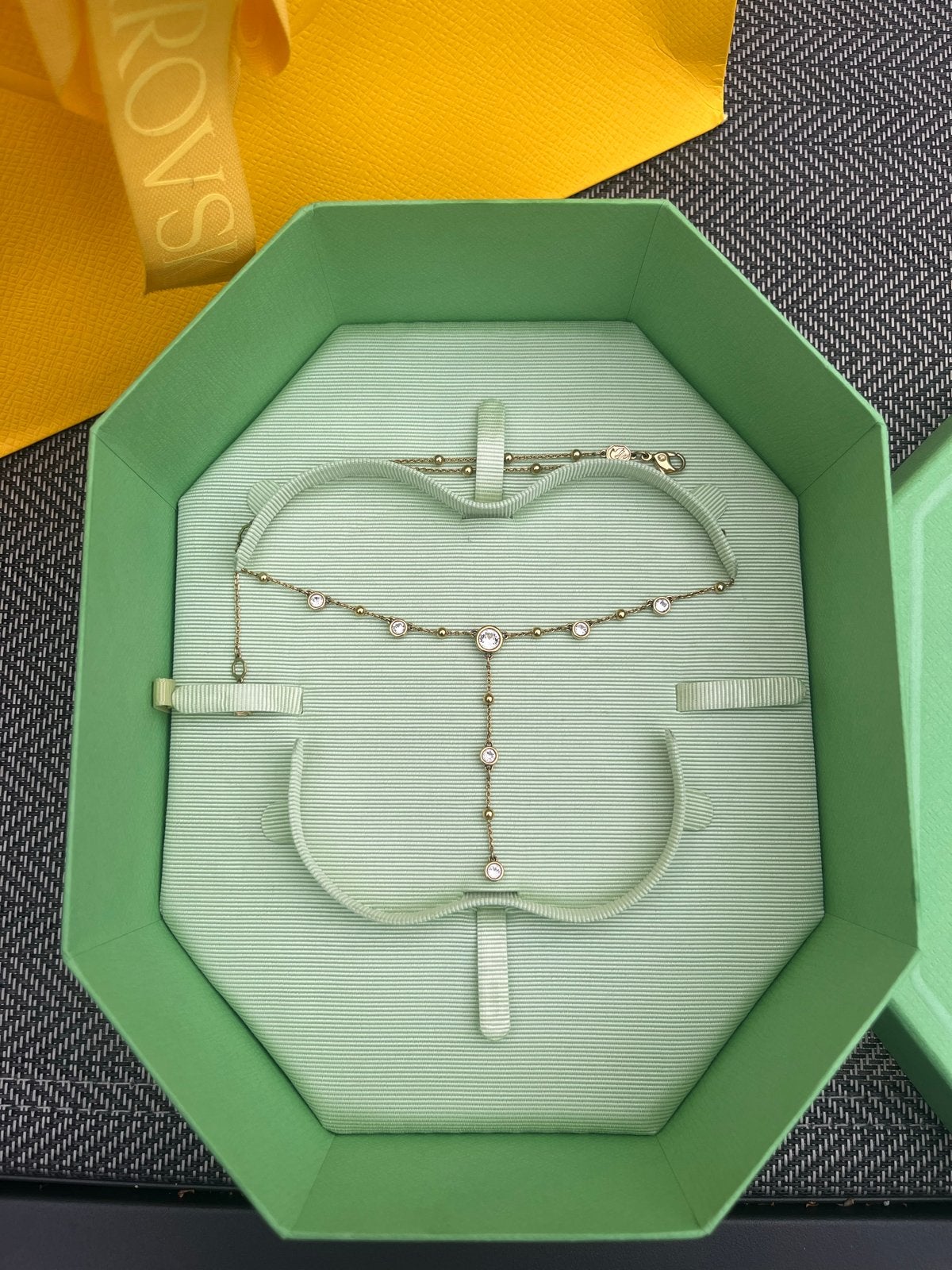 Originele Swarovski Imber y-ketting goud, Sieraden, Tassen en Uiterlijk, Kettingen, Met kristal, Overige materialen, Nieuw, Ophalen of Verzenden