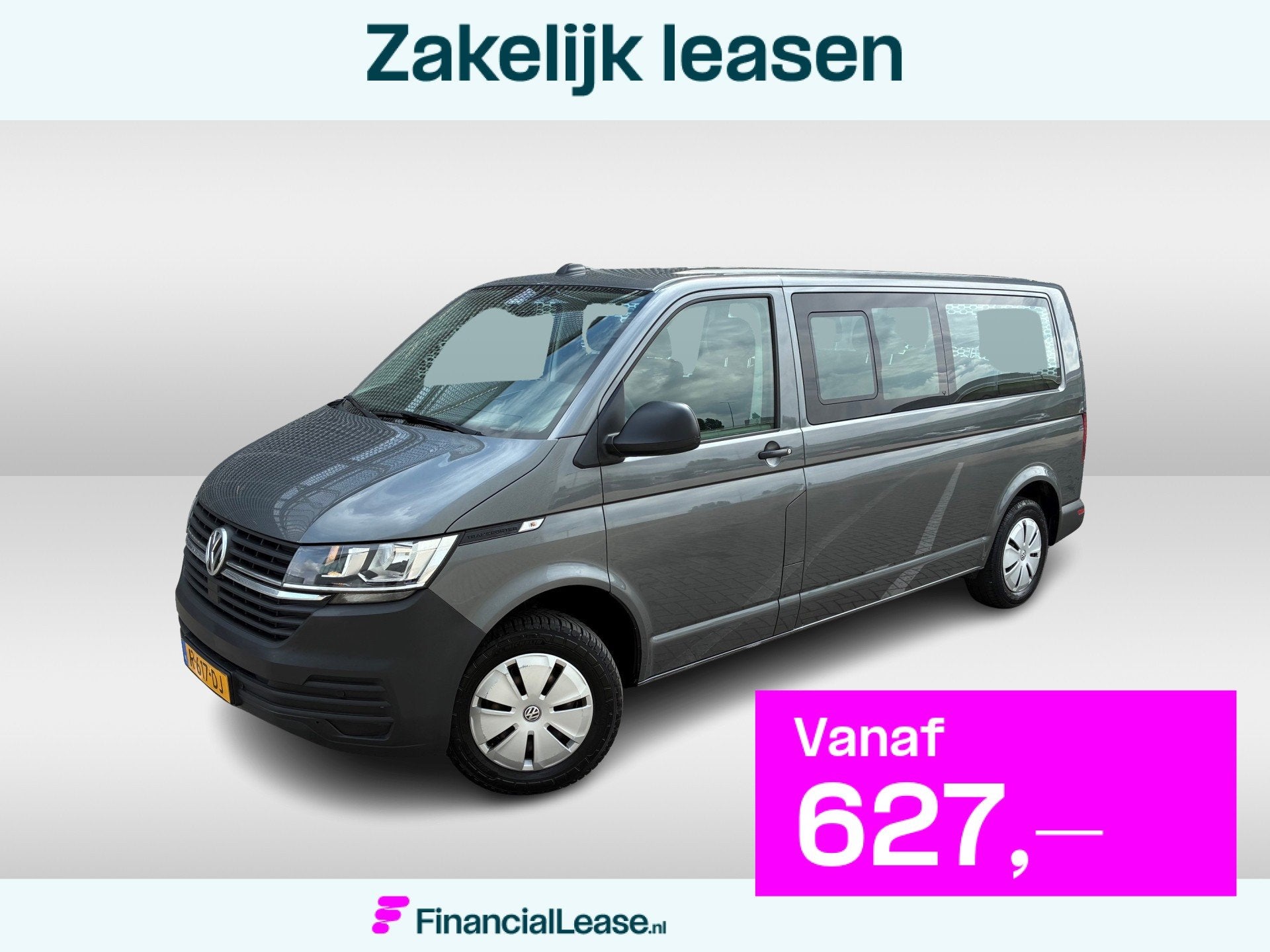 Volkswagen Transporter Kombi 9 pers. 2.0 TDI 150PK 6-Hand L2, Voorwielaandrijving, 12 maanden, Stof, Gebruikt
