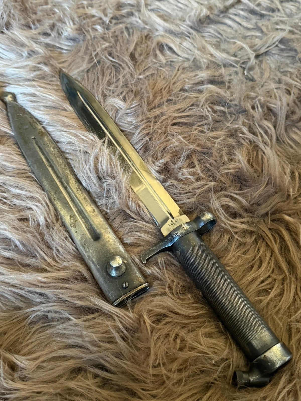 Originele Zweedse Mauser M1896 Bajonet met Schede – EJ-AB, Ophalen of Verzenden, Mes of Dolk