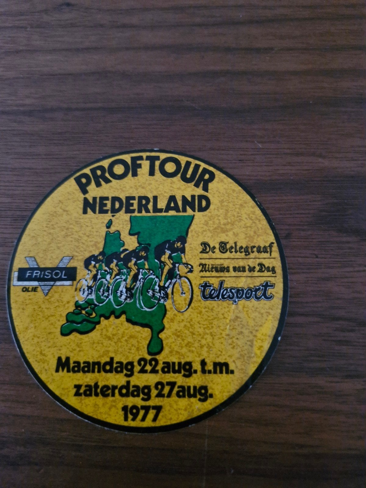 9196 Vintage ProfTour Nederland Sticker 1977 - Wielrennen, Ophalen of Verzenden, Gebruikt, Sport