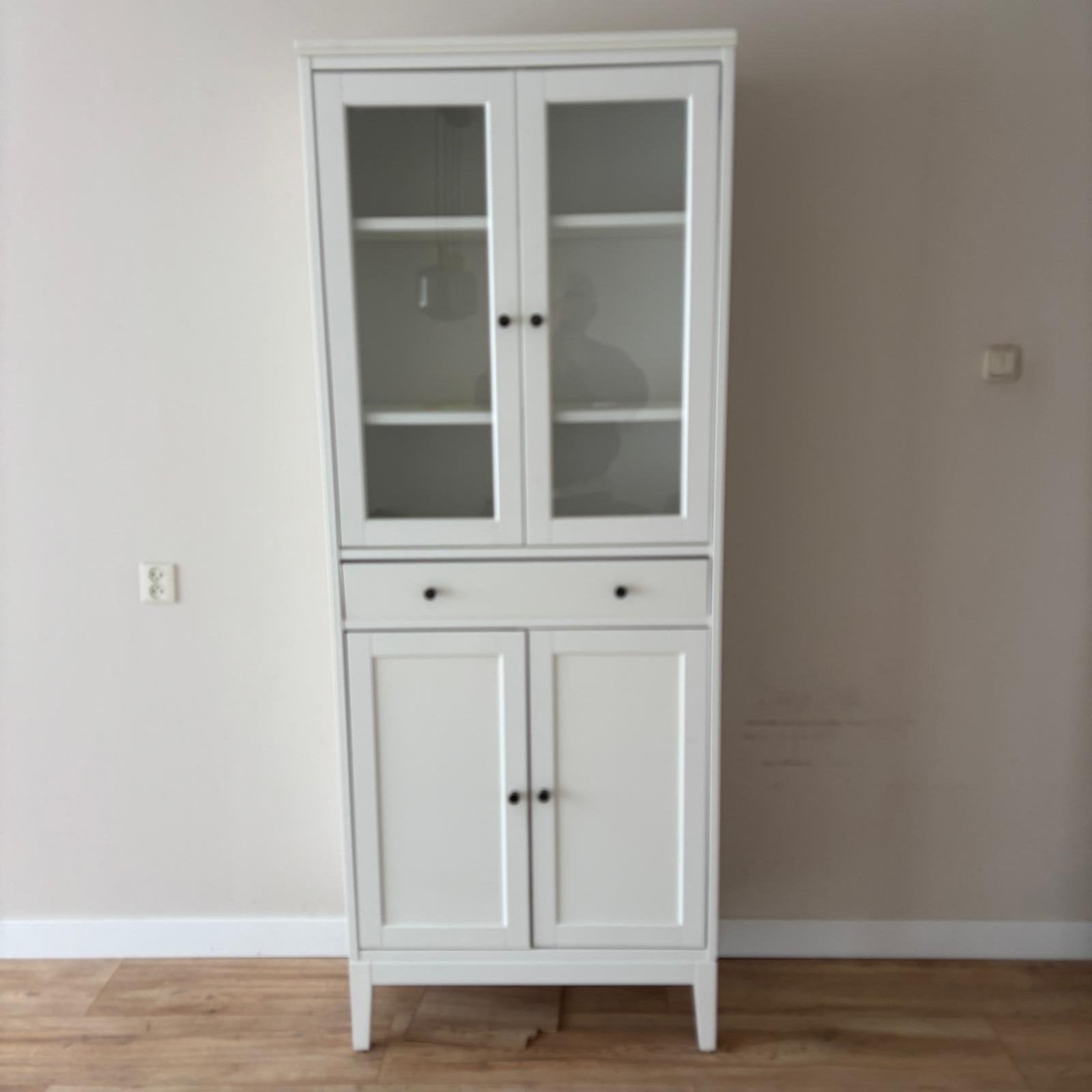 Ikea Idanäs Servieskast - Wit (81x39x211 cm), Huis en Inrichting, Ophalen, Gebruikt, 200 cm of meer, 50 tot 100 cm