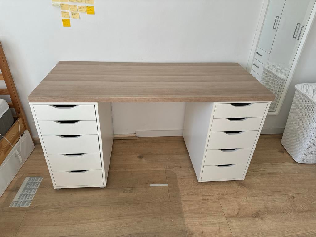 IKEA Lagkapten / Alex bureau met lades, Huis en Inrichting, Ophalen, Gebruikt, Met lades, Spaanplaat of MDF