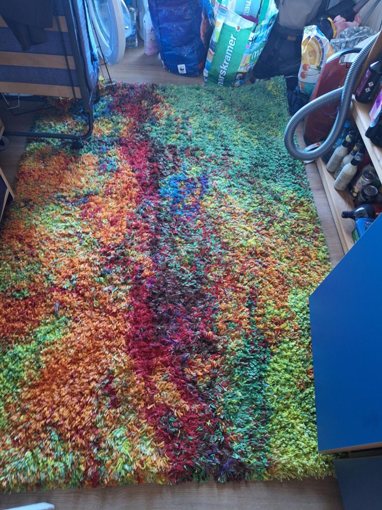 Kleurrijk vloerkleed, Ophalen, Gebruikt, 100 tot 150 cm, 150 tot 200 cm
