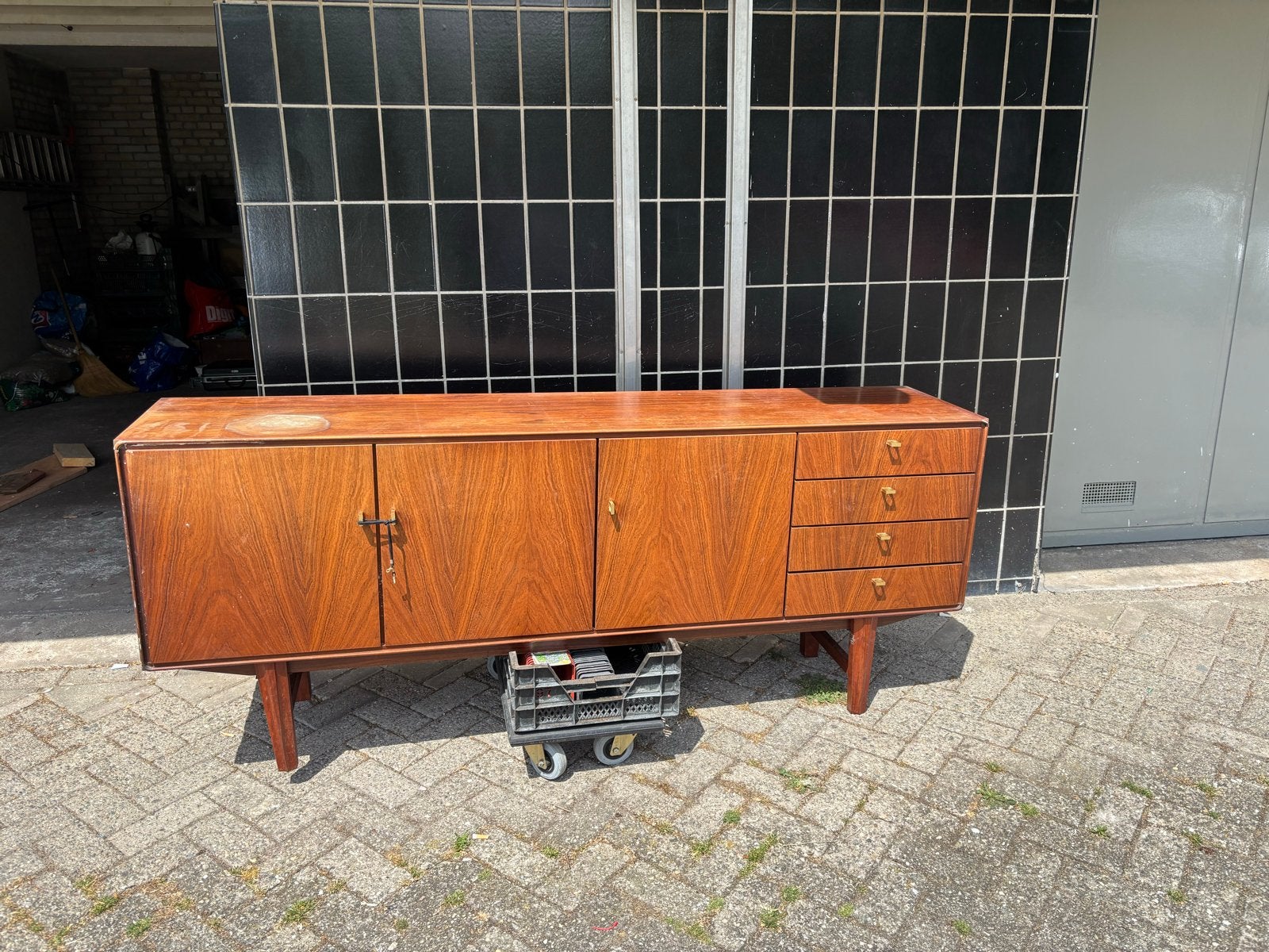 Vintage Fristho dressoir / sideboard - Teak, Gebruikt, 150 tot 200 cm, Teakhout, Ophalen of Verzenden