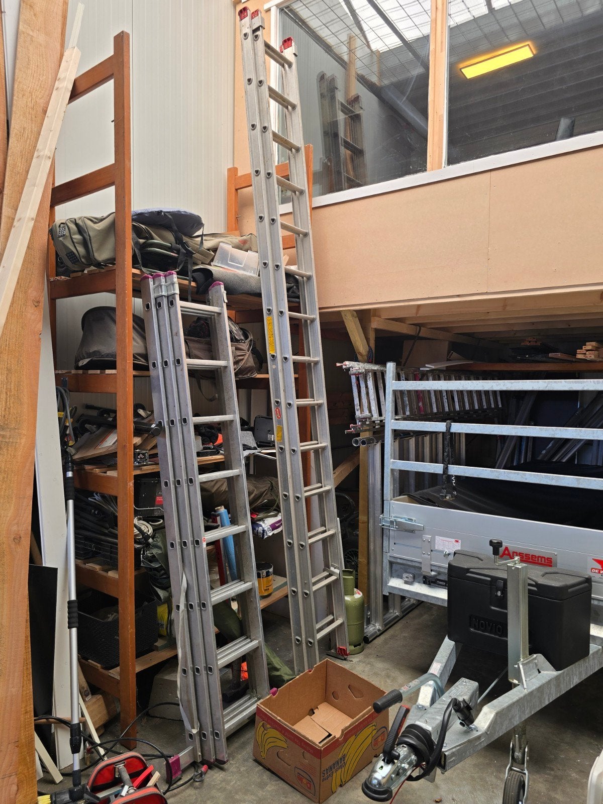 Altrex PO2072 Professionele Opsteekladder - 2x14 sporten, Ophalen, Gebruikt, Ladder, Opvouwbaar of Inschuifbaar