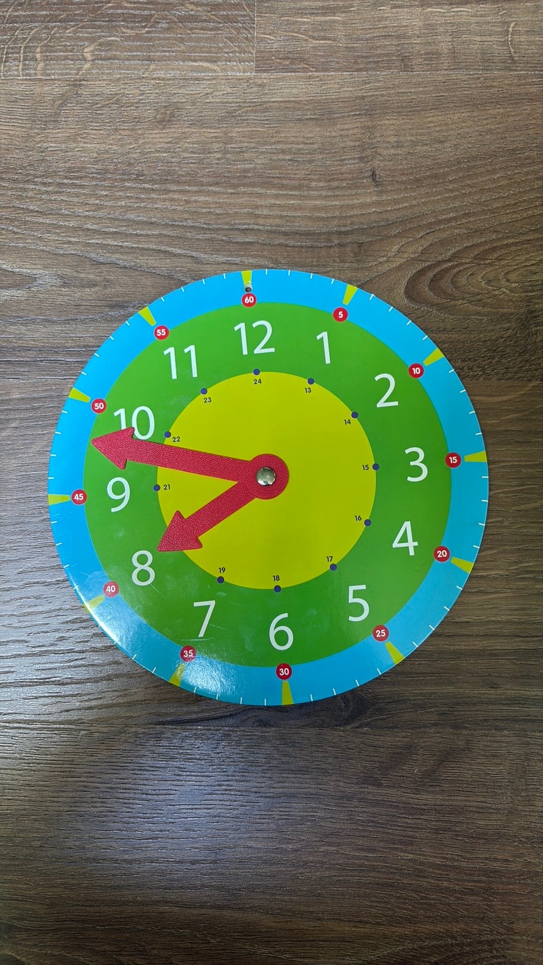 Speelgoed klok voor het spelenderwijs leren klokkijken, Ophalen, Zo goed als nieuw