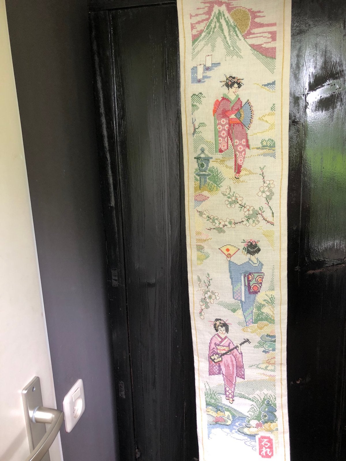 Schellekoord. Borduren.Japanse voorstelling., Ophalen of Verzenden, Nieuw