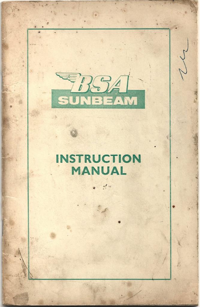 BSA Sunbeam scooter B1 B2 B2 S manual (7475z), Motoren, Ophalen of Verzenden, Overige merken