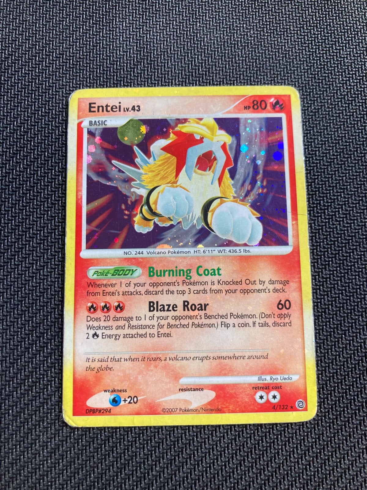Pokemon kaart Entei Holo, Ophalen of Verzenden, Zo goed als nieuw