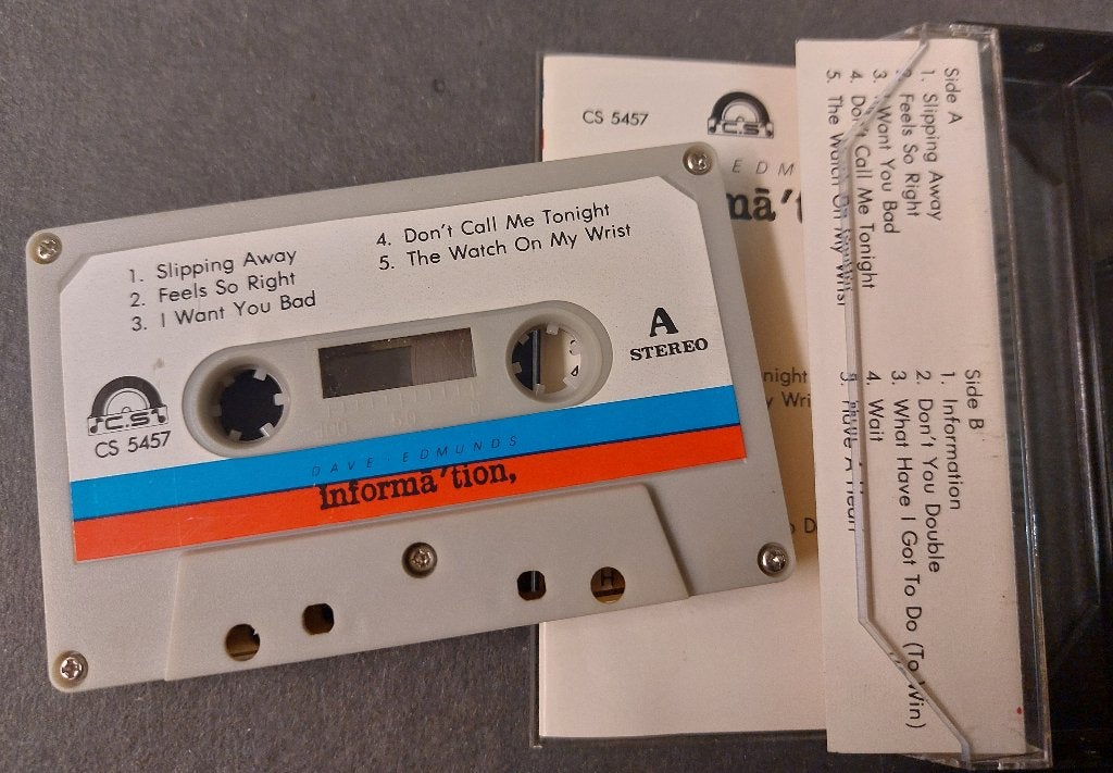 Dave Edmunds CASSETTE Informa'tion Singapore, Gebruikt, Verzenden, 1 bandje, NvT