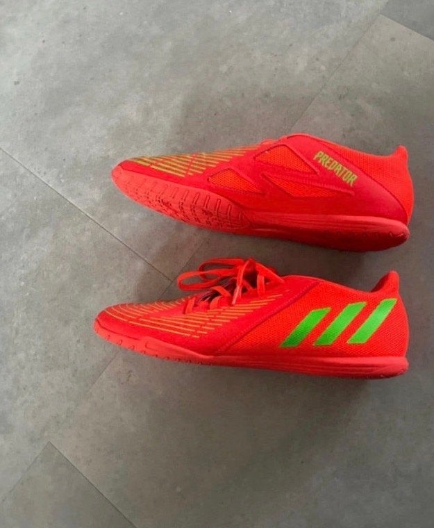 Adidas Predator zaalvoetbalschoenen - Oranje/Geel -Maat 43, Ophalen of Verzenden, Zo goed als nieuw, Schoenen