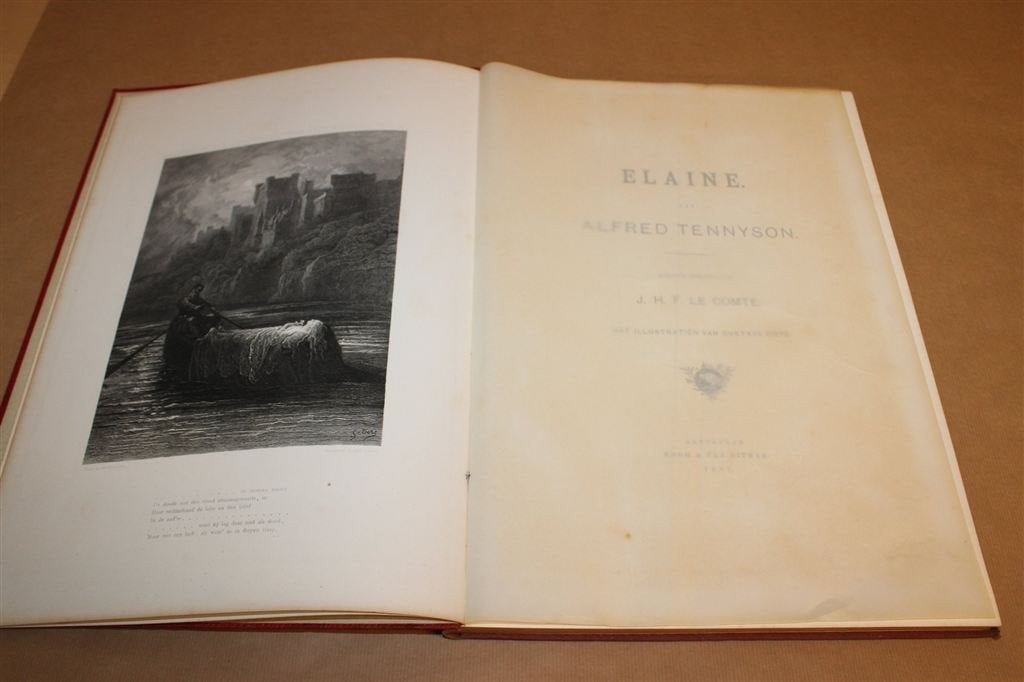 Elaine — Zeldzame Prachtuitgave met Gustave Doré 1887, Antiek en Kunst, Ophalen of Verzenden