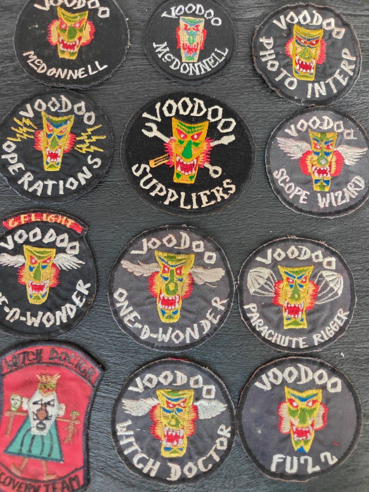 12 Voodoo 101 Patches , US Air Force Vietnam periode aanmaak, Ophalen of Verzenden, Luchtmacht, Amerika, Embleem of Badge
