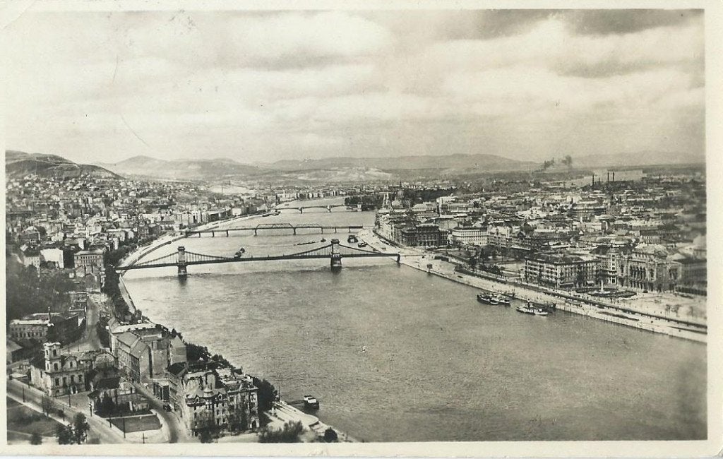 Ansicht Boedapest, Stadsgezicht aan de Donau (1920-1940), Ophalen of Verzenden, 1920 tot 1940, Gelopen, Overig Europa