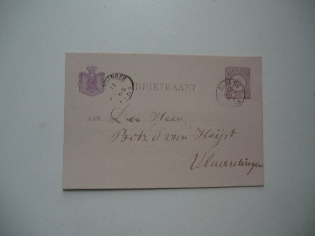 Elburg,Peter van de Heide,koopman,Vlaardingen,, Verzamelen, Ansichtkaarten | Nederland, Ophalen of Verzenden, Voor 1920, Gelopen