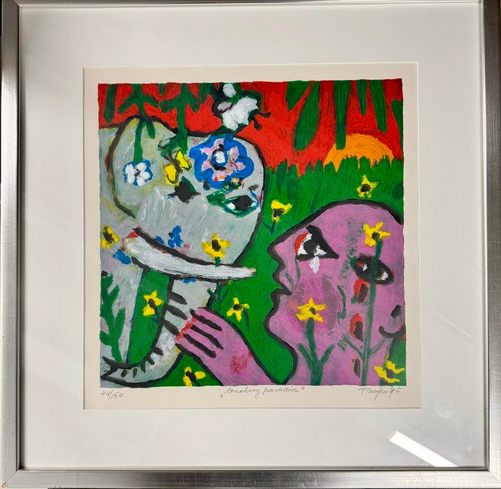 Hans Truijen - Zeefdruk 'Touching Paradise' (1995), Ophalen