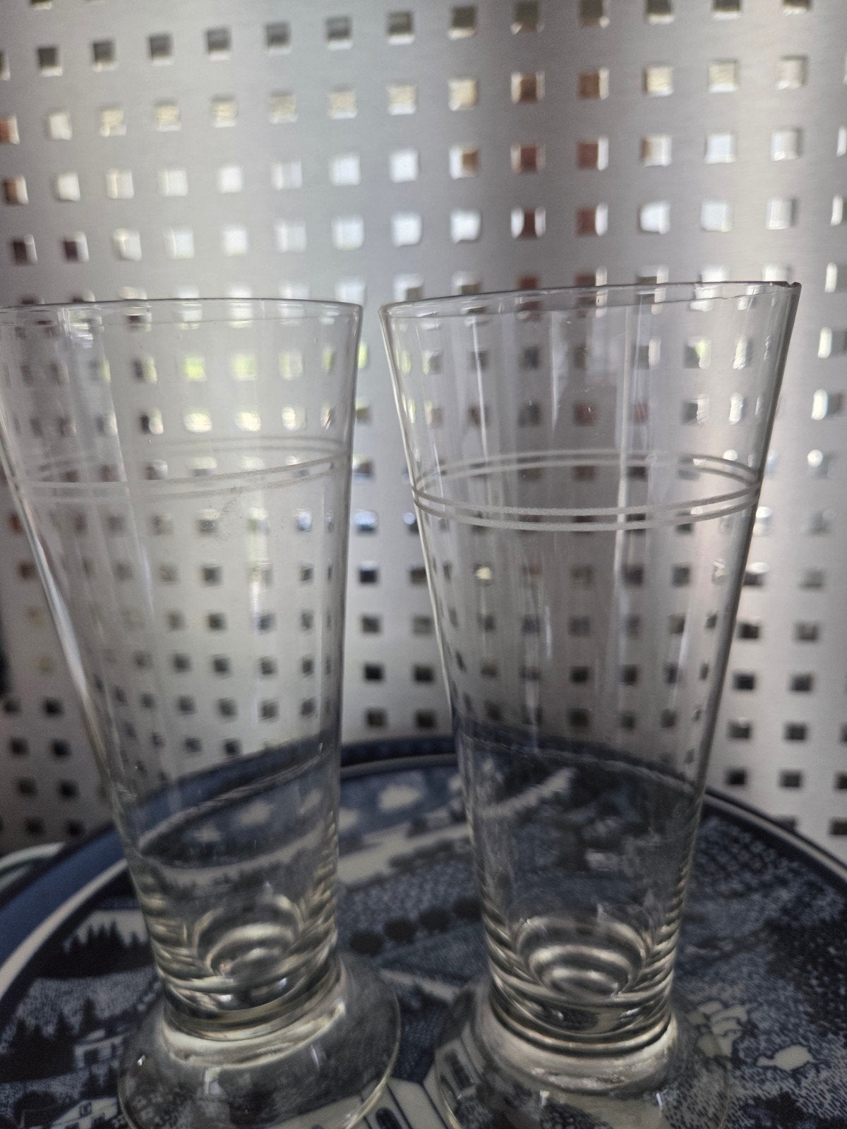 2 antieke bierglazen, Ophalen of Verzenden