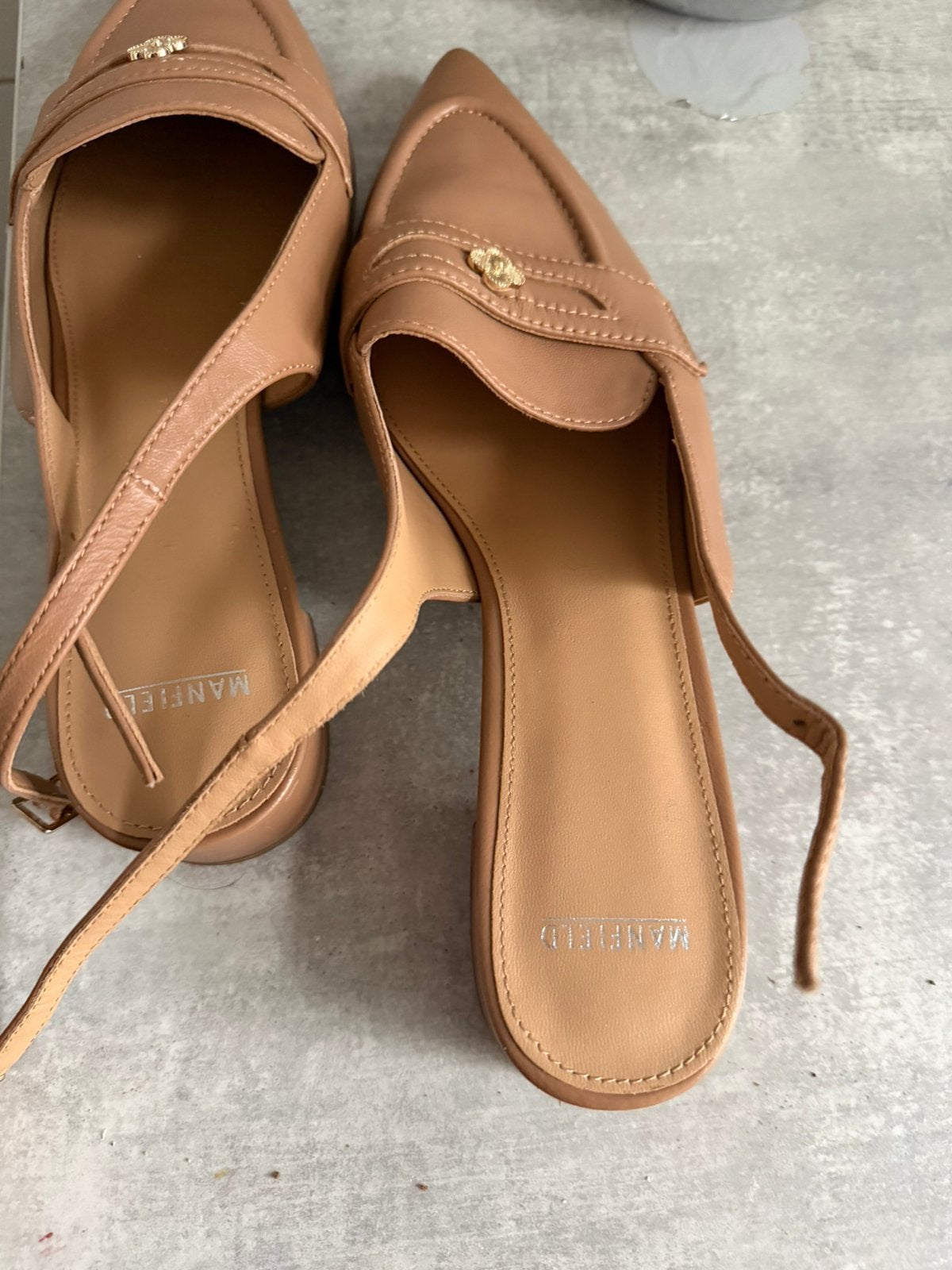 Manfield, Beige, Nieuw, Sandalen of Muiltjes, Ophalen of Verzenden