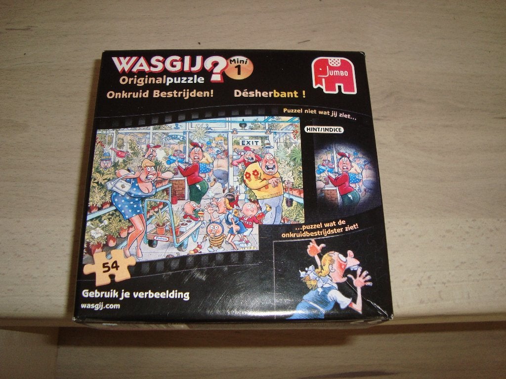 Wasgij puzzel mini1 onkruid bestrijder, Hobby en Vrije tijd, Denksport en Puzzels, Ophalen of Verzenden, 500 t/m 1500 stukjes