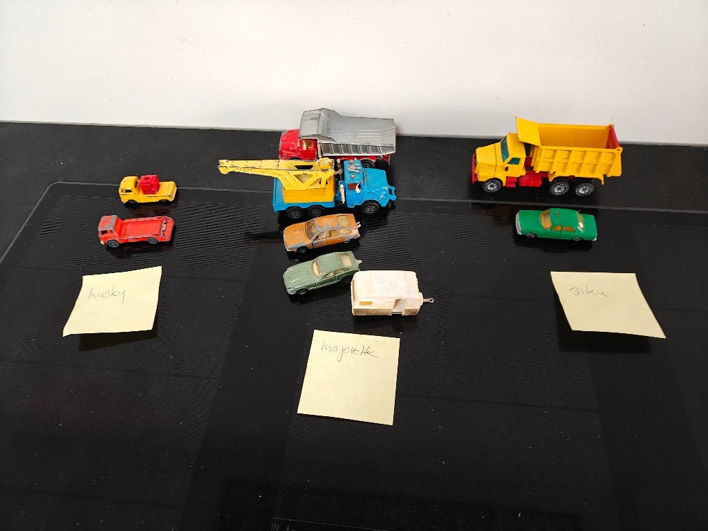 23 vintage autootjes matchbox, siku, majorette, husky, Ophalen of Verzenden