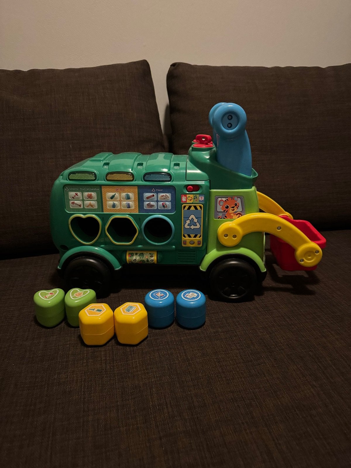 VTech Vuilniswagen met Sorteerfunctie en Geluid, Ophalen, Zo goed als nieuw, Knutselen, Met geluid