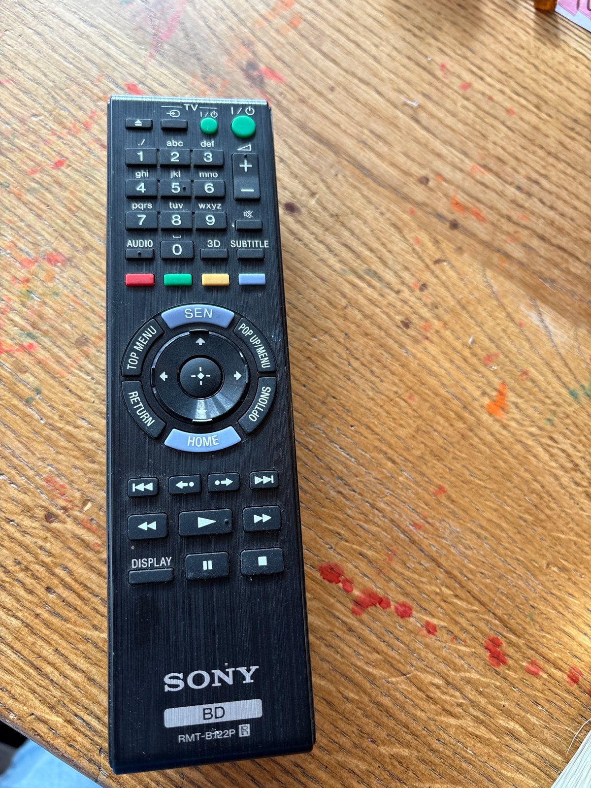 Sony BD Afstandsbediening RMT-B122P zgan, Ophalen of Verzenden, Zo goed als nieuw, Origineel, Mediaspeler