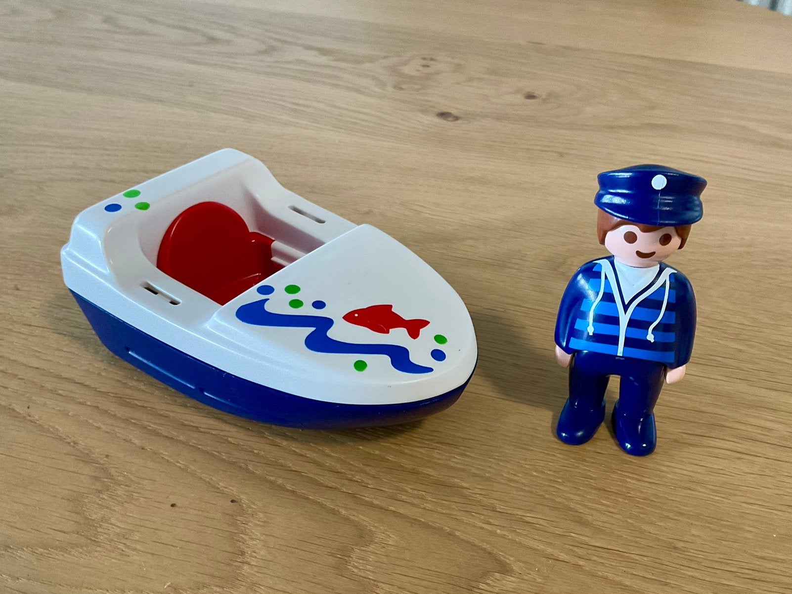 Playmobil 123 : Bootje met kaptein, Ophalen, Gebruikt