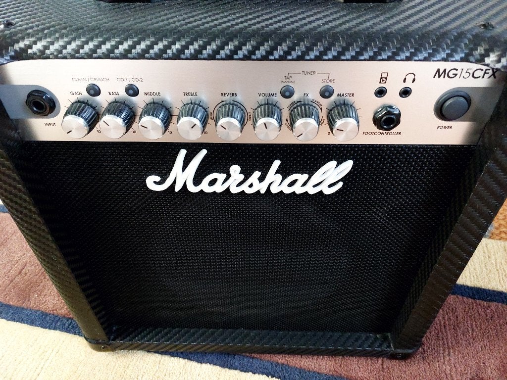 Marshall MG15 CFX elektrisch gitaarversterker, Ophalen, Zo goed als nieuw, Gitaar, Minder dan 50 watt