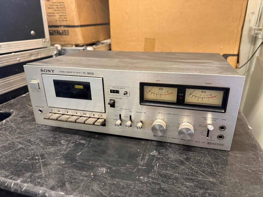 Sony TC-188SD cassette deck / tape recorder, Ophalen of Verzenden, Enkel, Sony, Tape counter