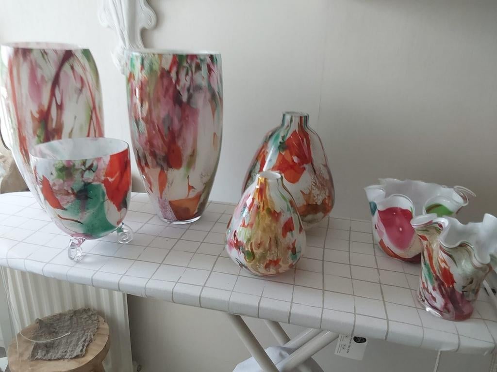 Fidrio Holland Glazen Vazen en Schalen Set, Antiek en Kunst, Ophalen of Verzenden