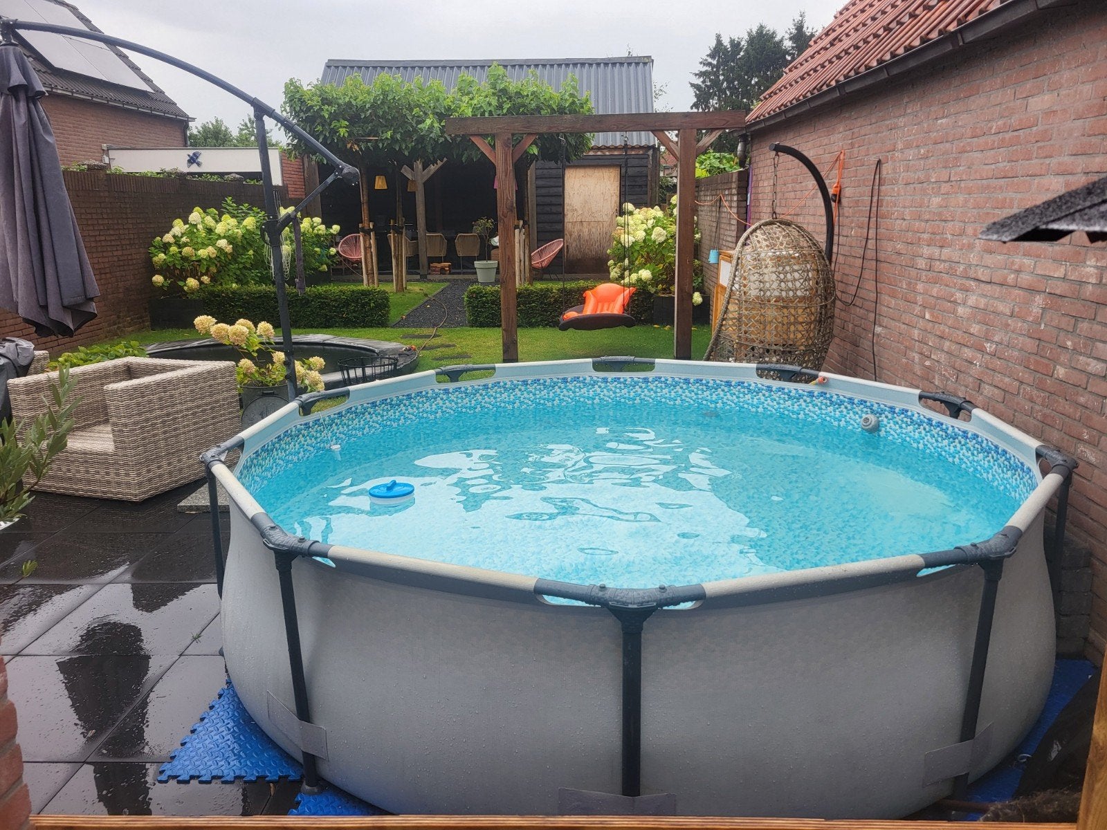Bestway bad 3 x 3 x 76, Ophalen, Gebruikt, Minder dan 80 cm, Rond
