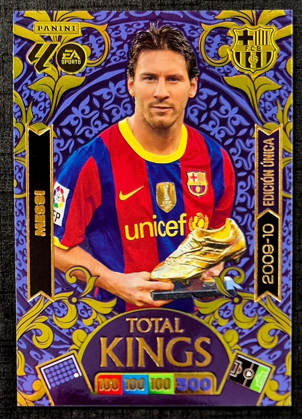 Panini La Liga Gouden schoen Lionel Messi - FC Barcelona, Ophalen of Verzenden, Zo goed als nieuw, Plaatje