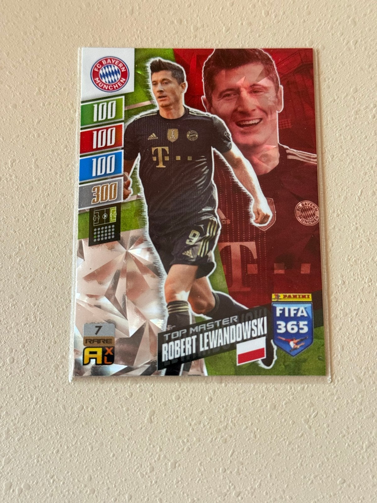 Panini FIFA 365 Robert Lewandowski Top Master Kaart, Ophalen of Verzenden, Zo goed als nieuw, Buitenlandse clubs, Spelerskaart
