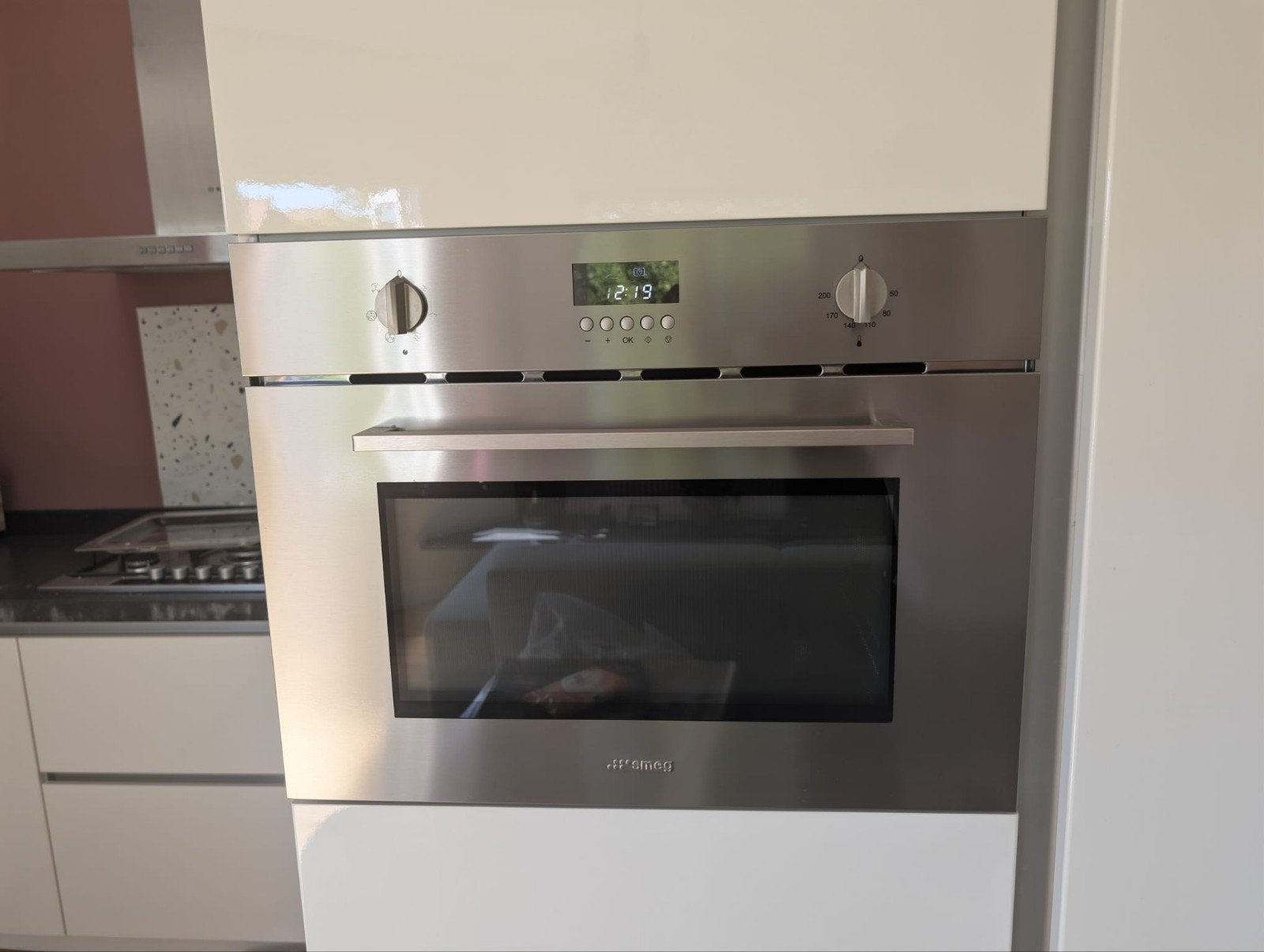 SMEG Combi Magnetron Inbouw SC445MCX1; 34L - 1000W/200C, Ophalen, 45 tot 50 cm, Gebruikt, Smeg