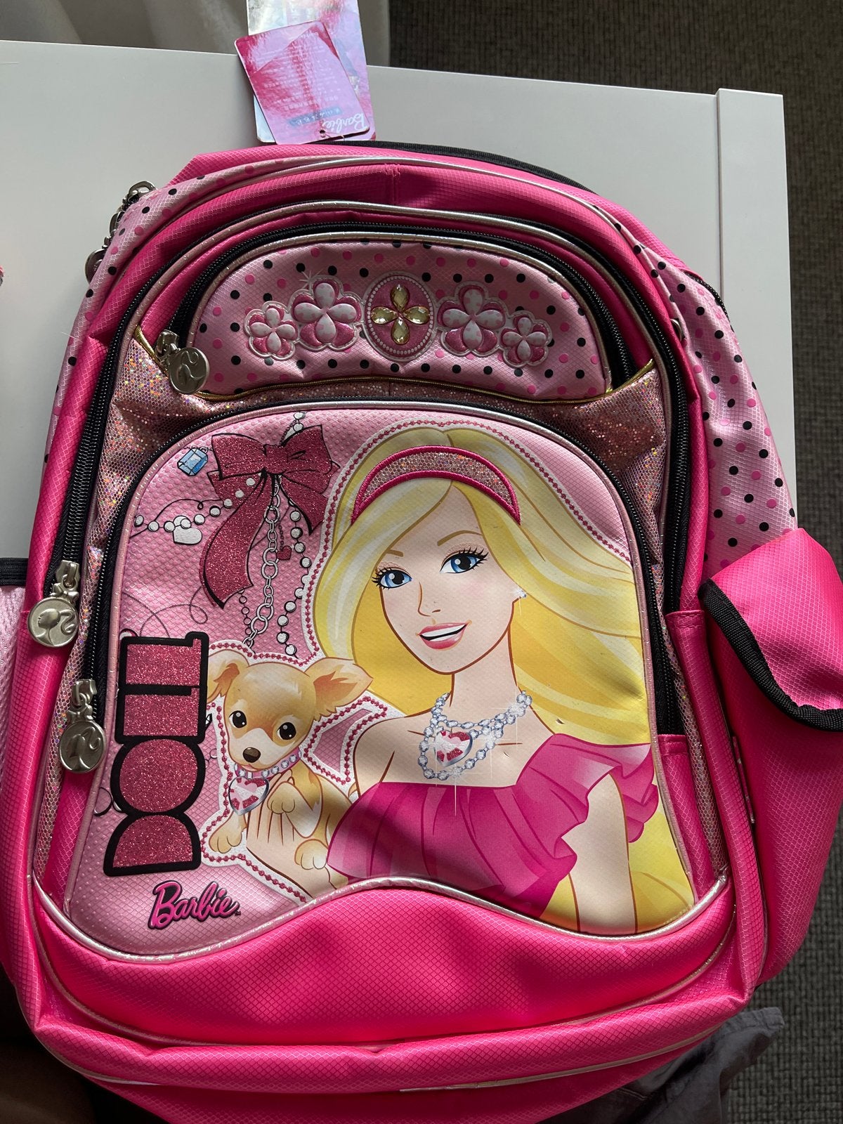 Leuke roze Barbie rugzak voor meisjes, 25 tot 40 cm, Nieuw, Waterdicht, 30 tot 45 cm