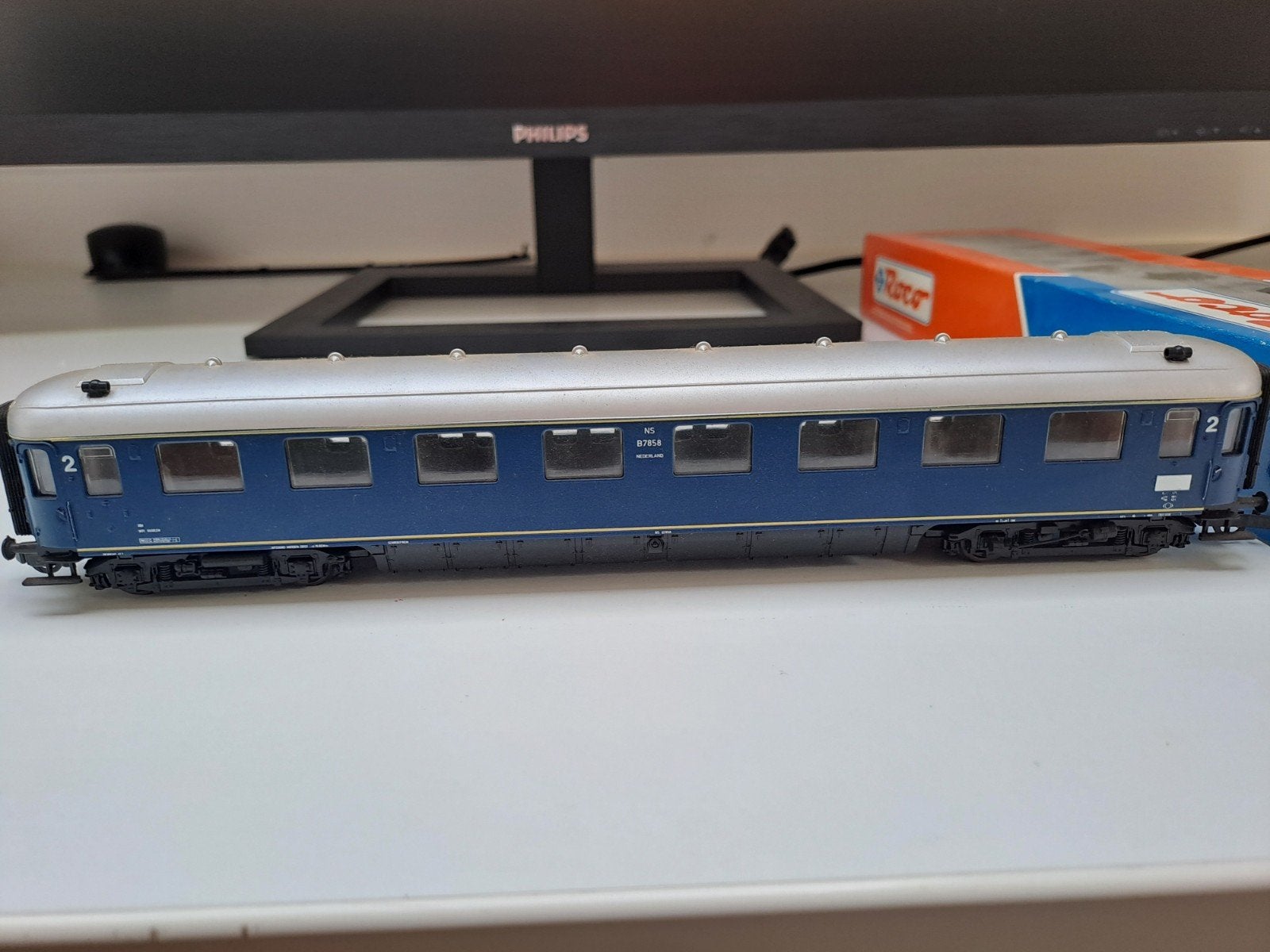 3x Roco Wagon1e/2e/3e klas rijtuigen blauw/zilve, Ophalen, Gelijkstroom, Wagon, Zo goed als nieuw