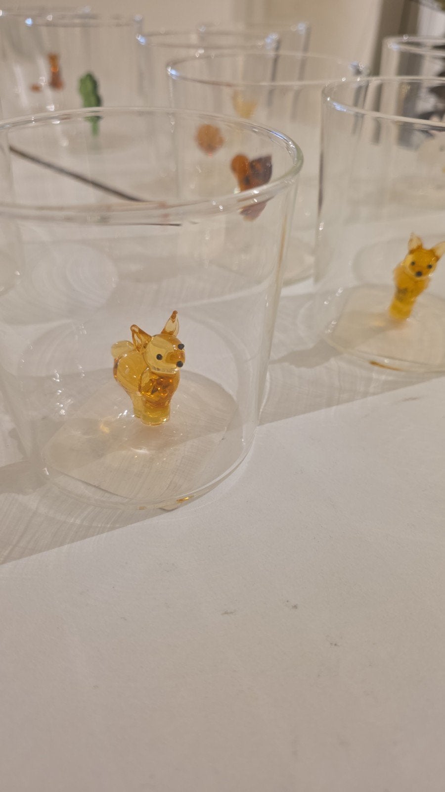 Glazen beker met hertje - 350ml, Ophalen of Verzenden, Nieuw, Meerkleurig, Glas